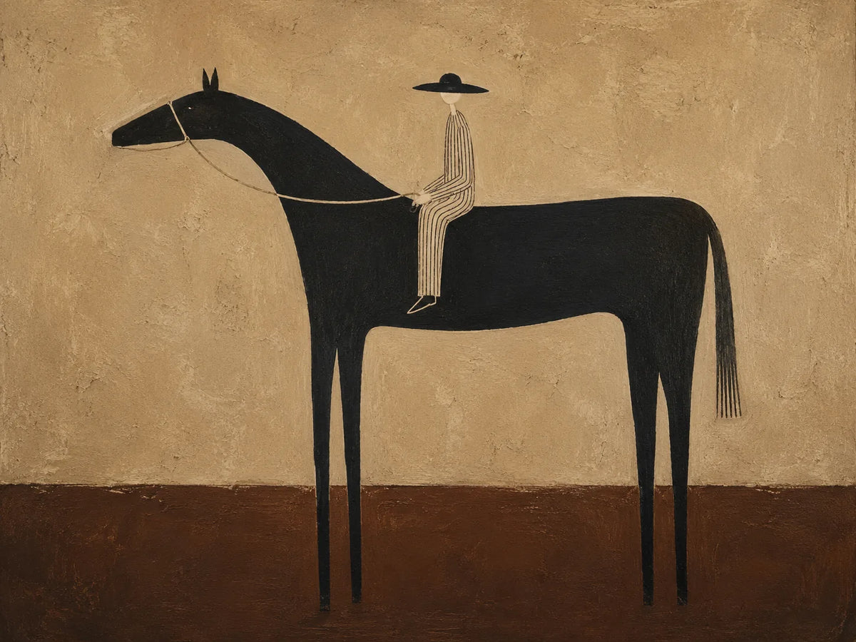 Quiet Rider Horse Wall Art artwork view | Olyrel