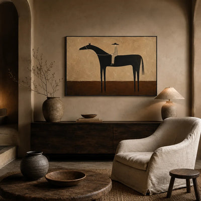 Quiet Rider Horse Wall Art styled interior scene 4 | Olyrel