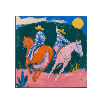 Chromatic Riders Horse Wall Art | Olyrel
