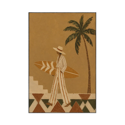 Palm Walk Figure Wall Art | Olyrel