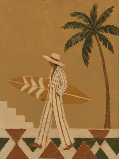 Palm Walk Figure Wall Art artwork view | Olyrel