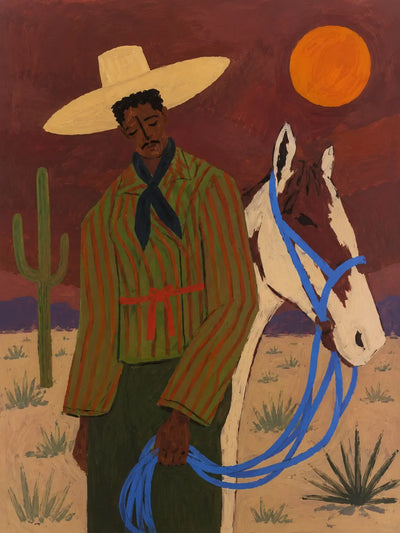 Desert Companion Horse Wall Art artwork view | Olyrel