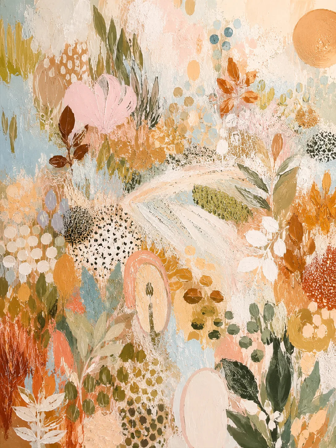 Pastel Botanica Floral Wall Art artwork view | Olyrel