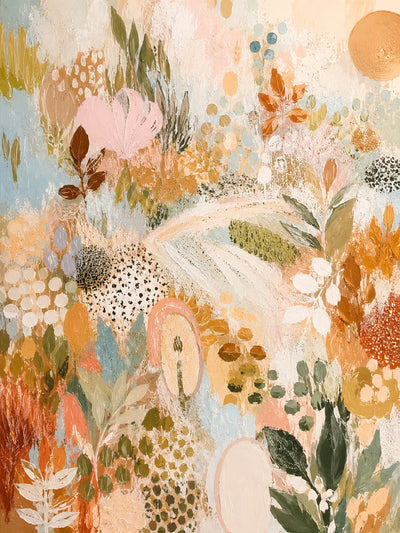 Pastel Botanica Floral Wall Art artwork view | Olyrel
