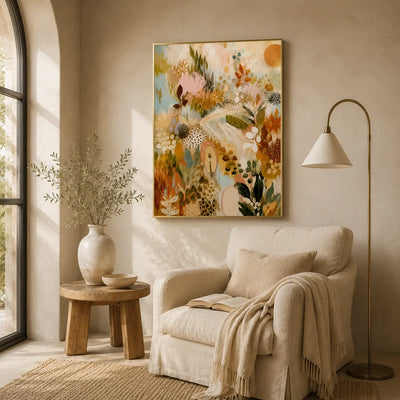 Pastel Botanica Floral Wall Art styled interior scene 5 | Olyrel
