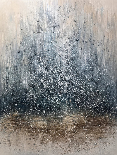 Original artwork view of Blue Mist Abstract Wall Art | Olyrel