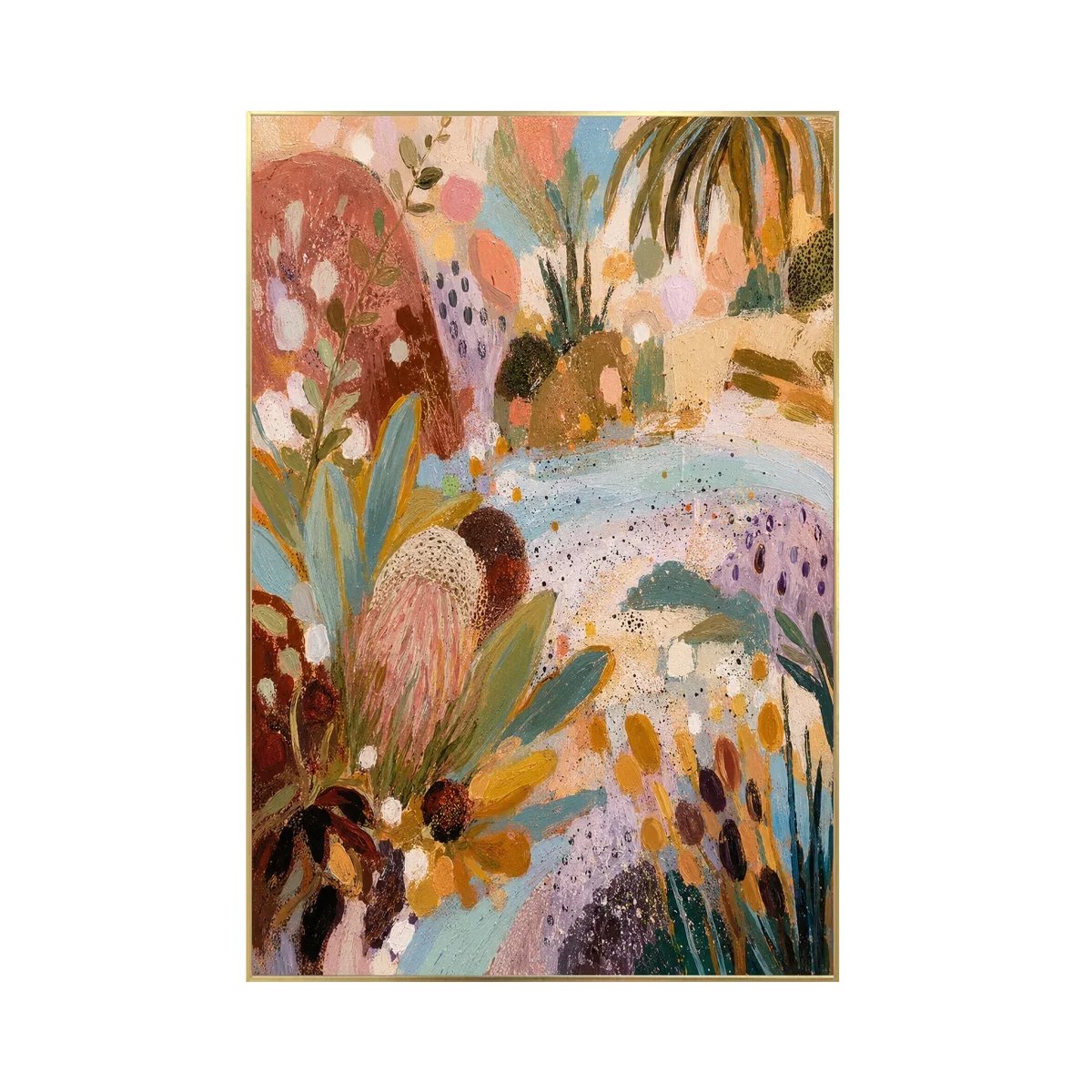 Desert Bloom Abstract Wall Art | Olyrel