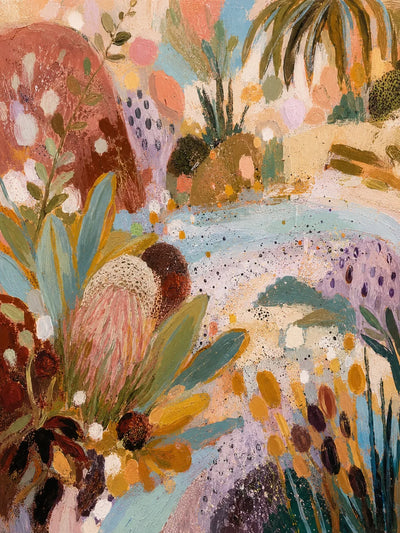 Desert Bloom Abstract Wall Art artwork view | Olyrel