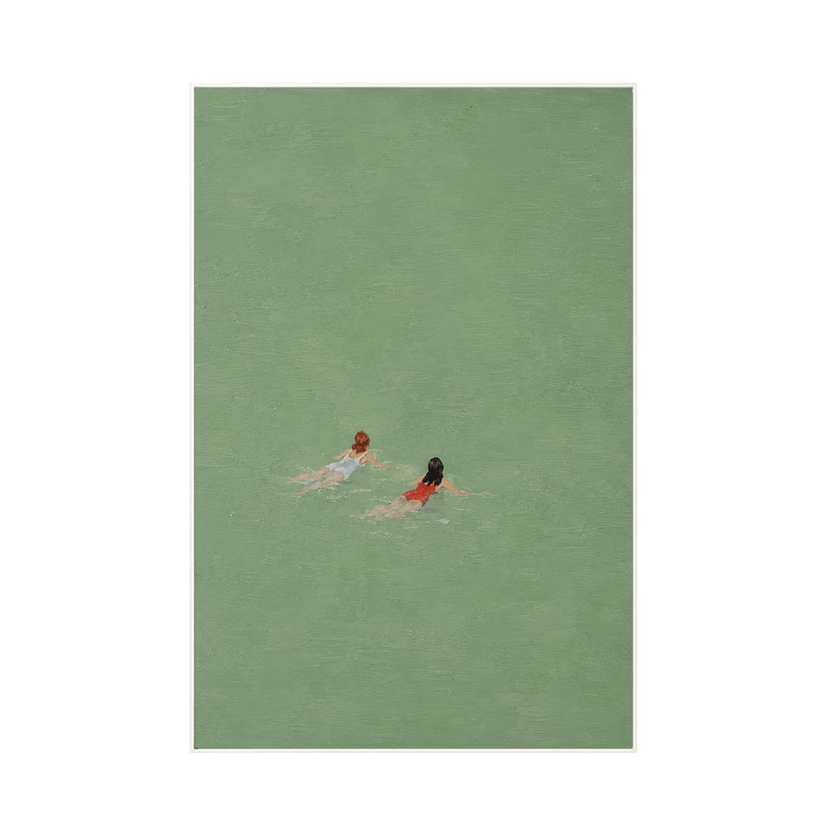 Sea Green Swimmers Wall Art | Olyrel