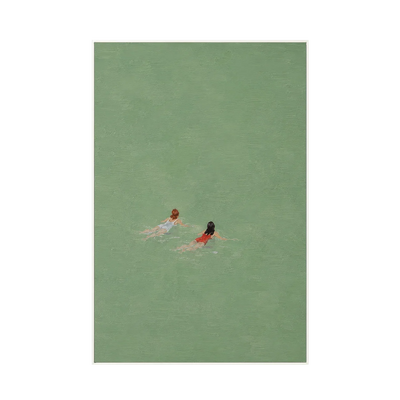 Sea Green Swimmers Wall Art | Olyrel