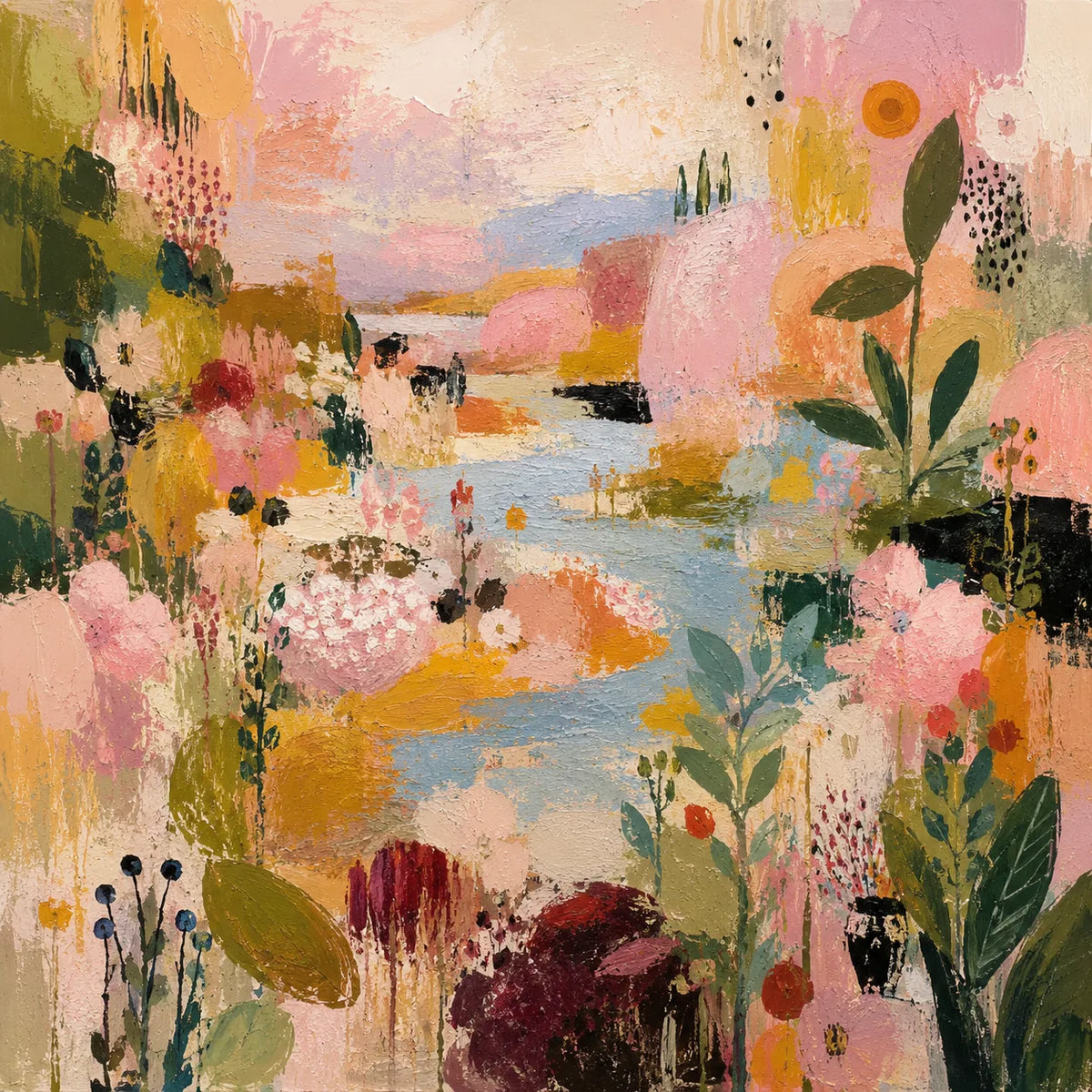 Garden Parade Floral Wall Art artwork view | Olyrel