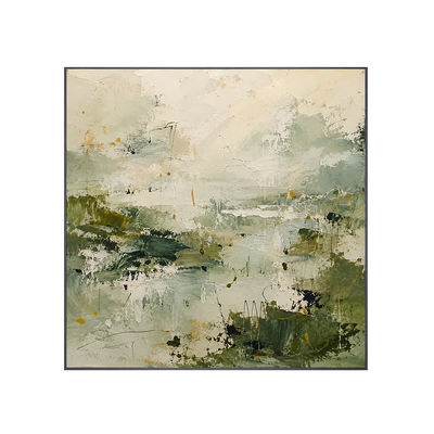 Sage Marsh Abstract Wall Art | Olyrel