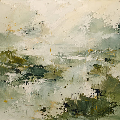 Sage Marsh Abstract Wall Art artwork view | Olyrel