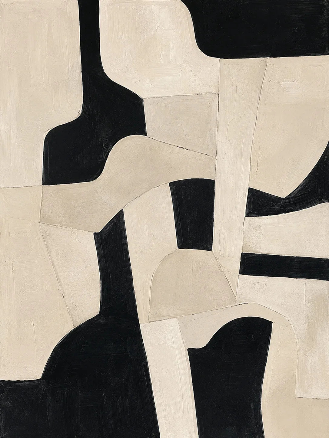 Original artwork view of Ivory Forms Abstract Wall Art | Olyrel