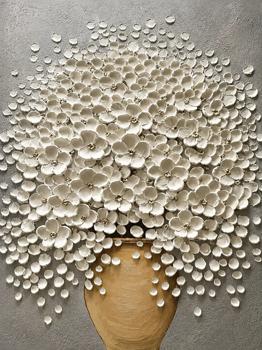 Original artwork view of White Blossom Floral Wall Art | Olyrel