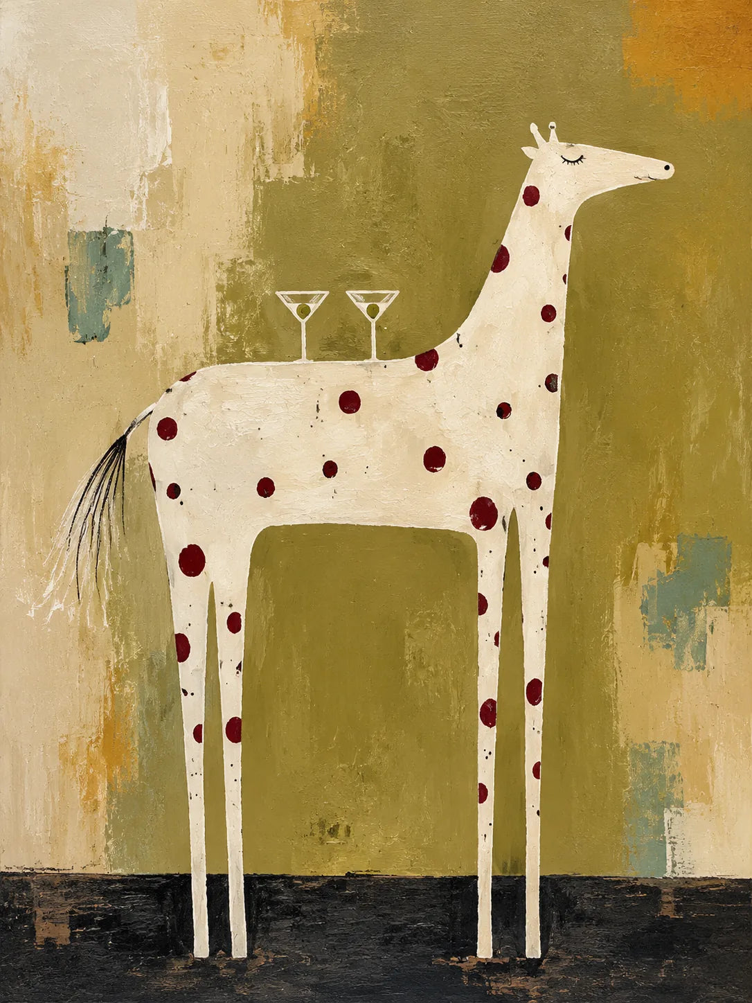 Spotted Horse Figure Wall Art artwork view | Olyrel
