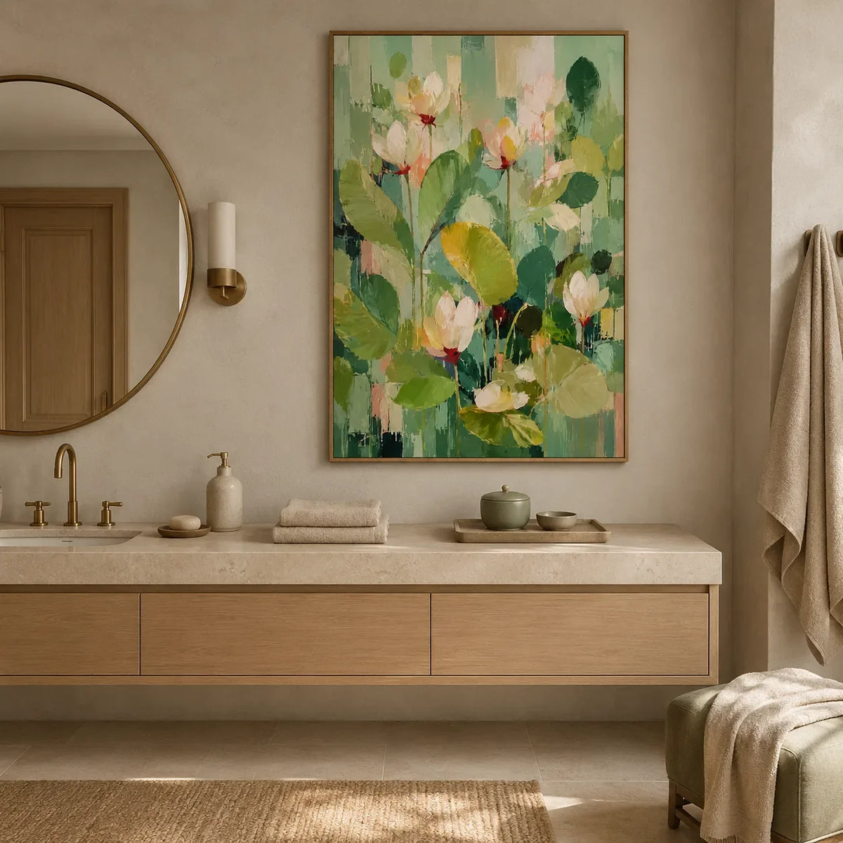 Spring Canopy Floral Wall Art styled interior scene 4 | Olyrel