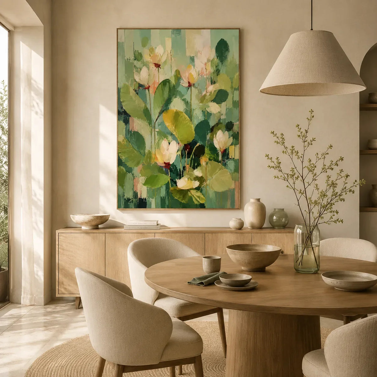 Spring Canopy Floral Wall Art styled interior scene 5 | Olyrel