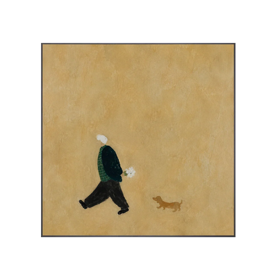 Golden Stroll Figure Wall Art | Olyrel