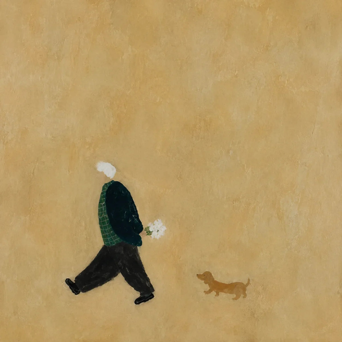 Golden Stroll Figure Wall Art artwork view | Olyrel