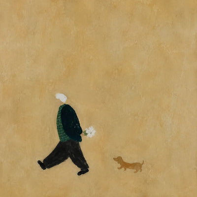 Golden Stroll Figure Wall Art artwork view | Olyrel