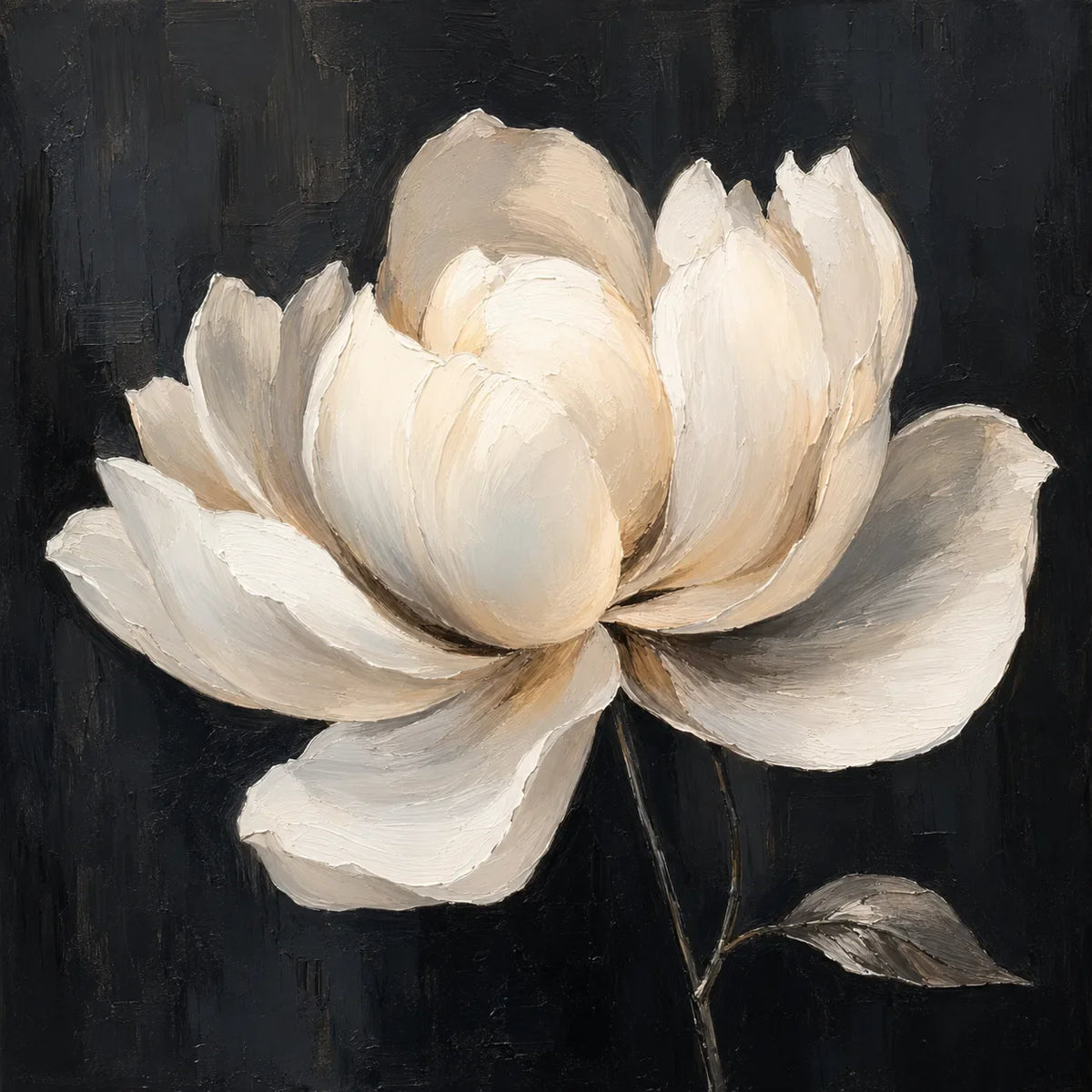 Midnight Magnolia Floral Wall Art artwork view | Olyrel