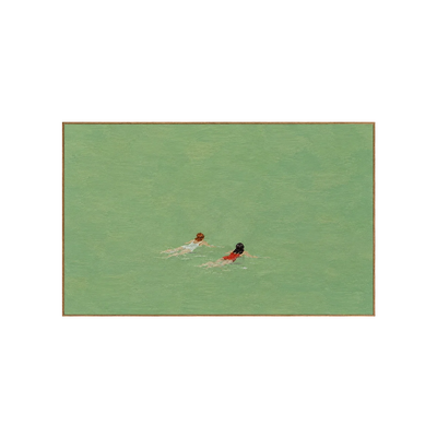 Emerald Swimmers Figure Wall Art | Olyrel