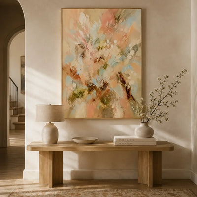 Pastel Bloom Floral Wall Art styled interior scene 3 | Olyrel