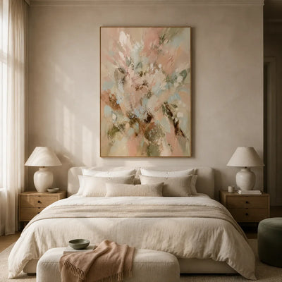 Pastel Bloom Floral Wall Art styled interior scene 4 | Olyrel