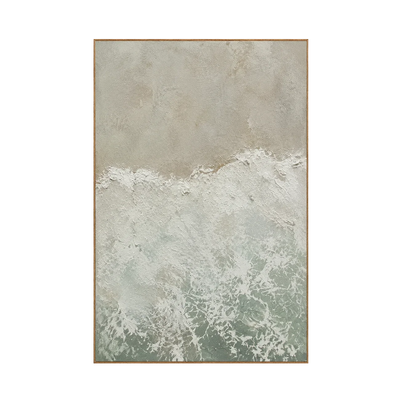 Seafoam Break Textured Wall Art | Olyrel