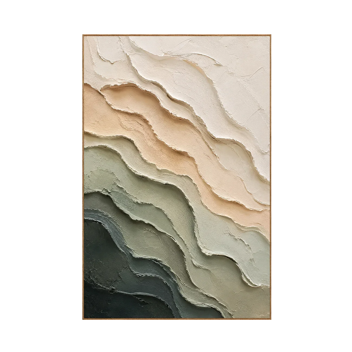 Sage Strata Textured Wall Art | Olyrel