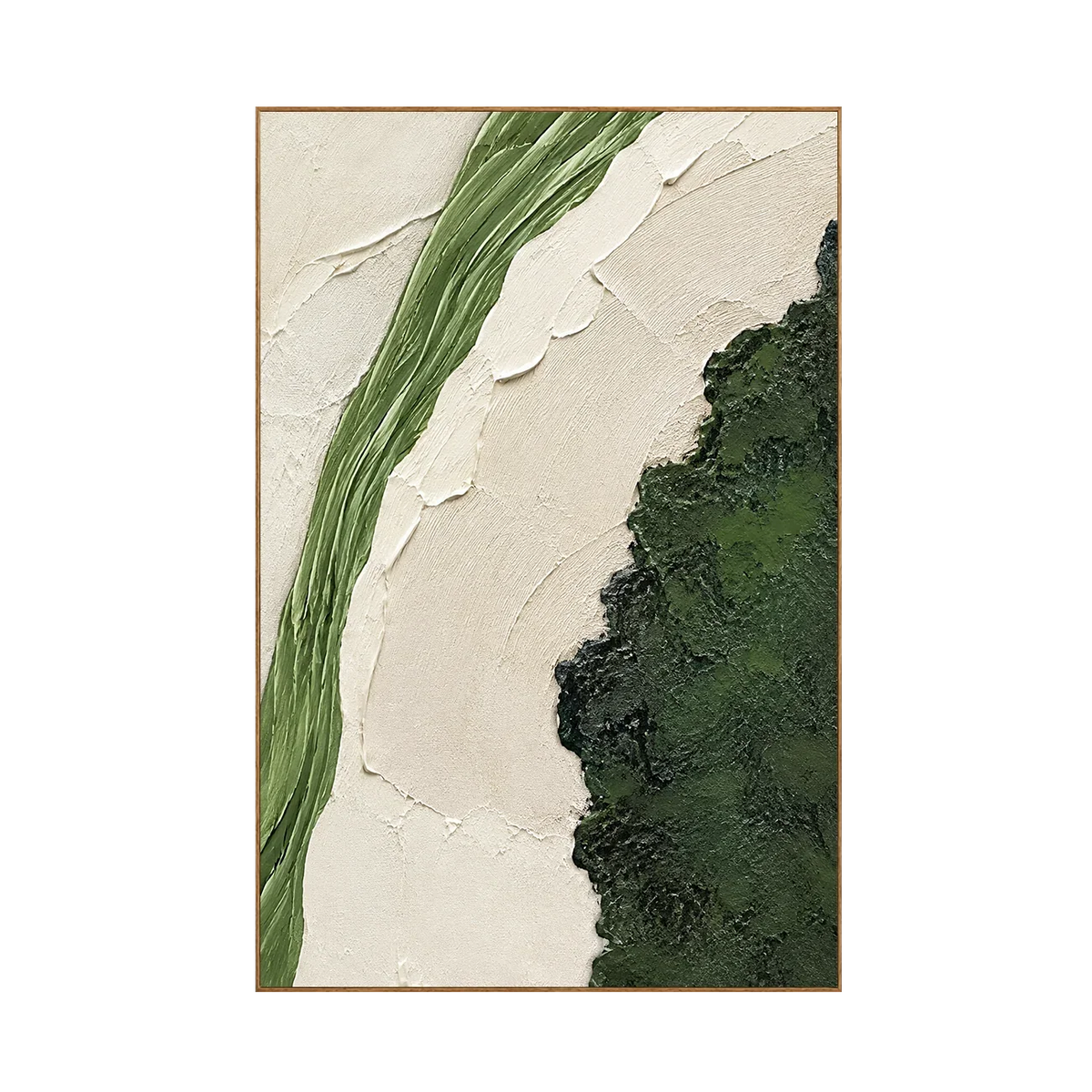 Verdant Divide Textured Wall Art | Olyrel