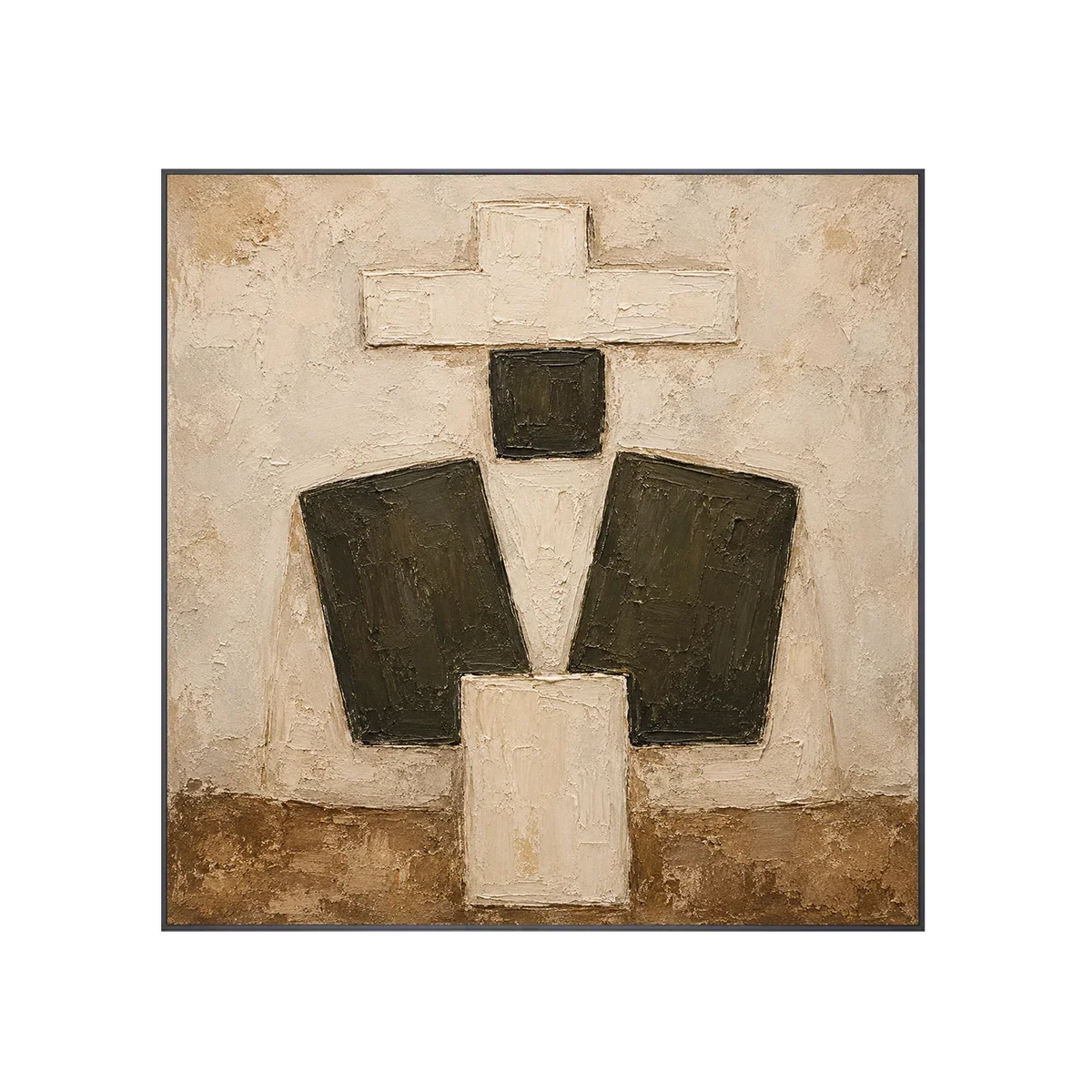 Ivory Totem Abstract Wall Art | Olyrel
