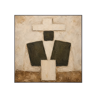 Ivory Totem Abstract Wall Art | Olyrel