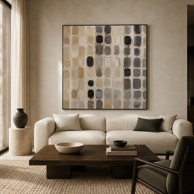 Quiet Matrix Abstract Wall Art styled interior scene 1 | Olyrel