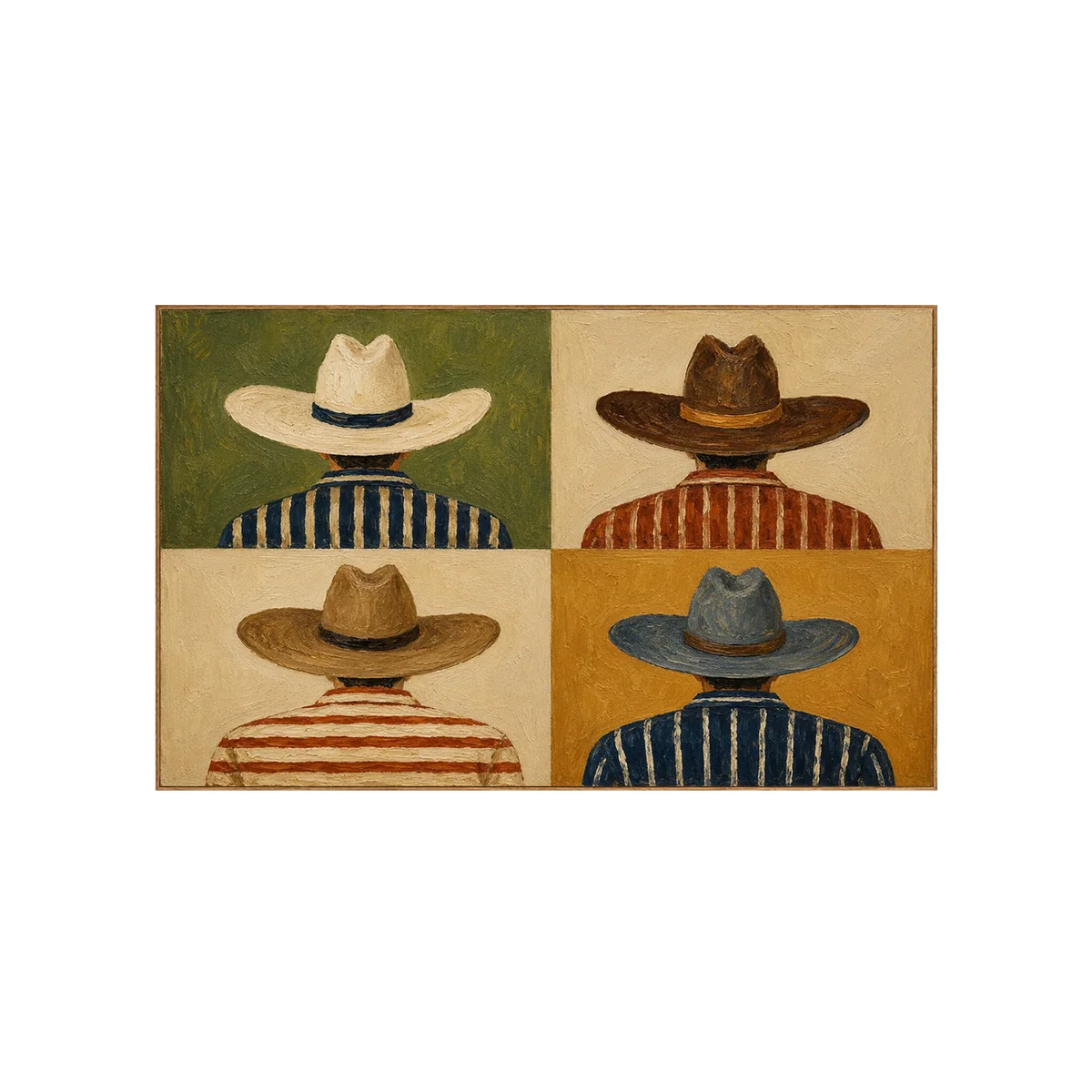 Western Quartet Figure Wall Art | Olyrel