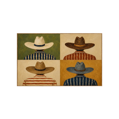 Western Quartet Figure Wall Art | Olyrel