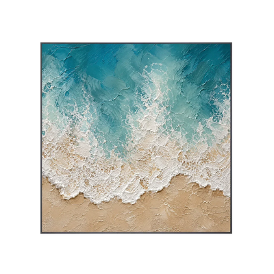 Seafoam Lace Textured Wall Art | Olyrel