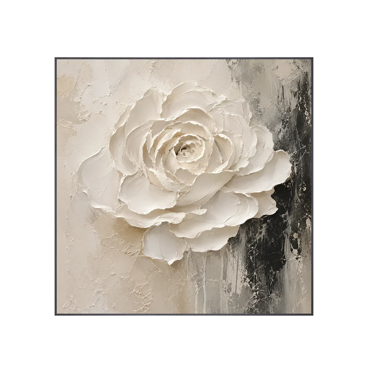 Sculpted Rose Relief Wall Art | Olyrel