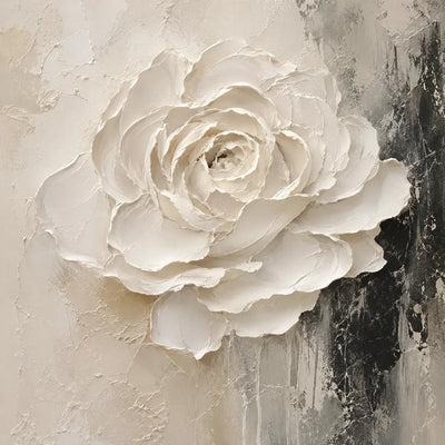Sculpted Rose Relief Wall Art artwork view | Olyrel