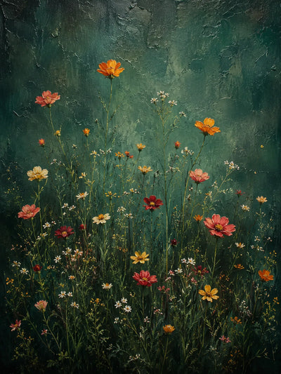 Forest Wildflower Floral Wall Art artwork view | Olyrel