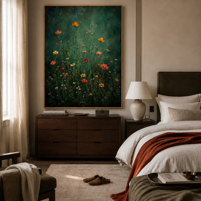 Forest Wildflower Floral Wall Art styled interior scene 4 | Olyrel