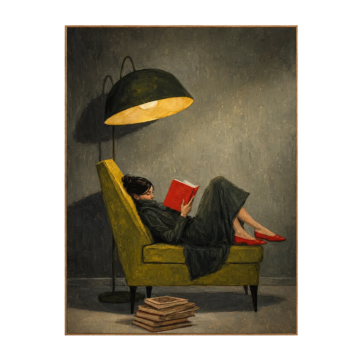 Quiet Reader Figure Wall Art | Olyrel