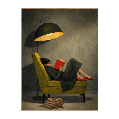 Quiet Reader Figure Wall Art | Olyrel