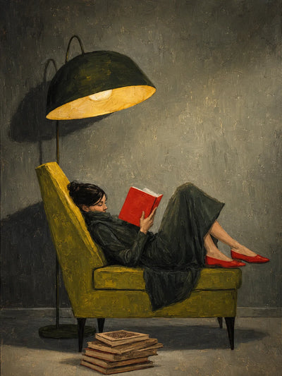 Quiet Reader Figure Wall Art artwork view | Olyrel