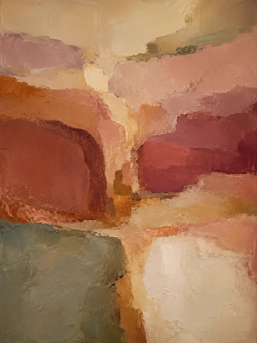 Coral Passage Abstract Wall Art artwork view | Olyrel