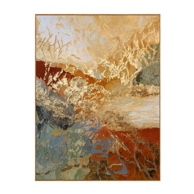 Copper Torrent Abstract Wall Art | Olyrel