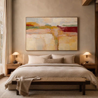 Blush Terraces Abstract Wall Art styled interior scene 3 | Olyrel
