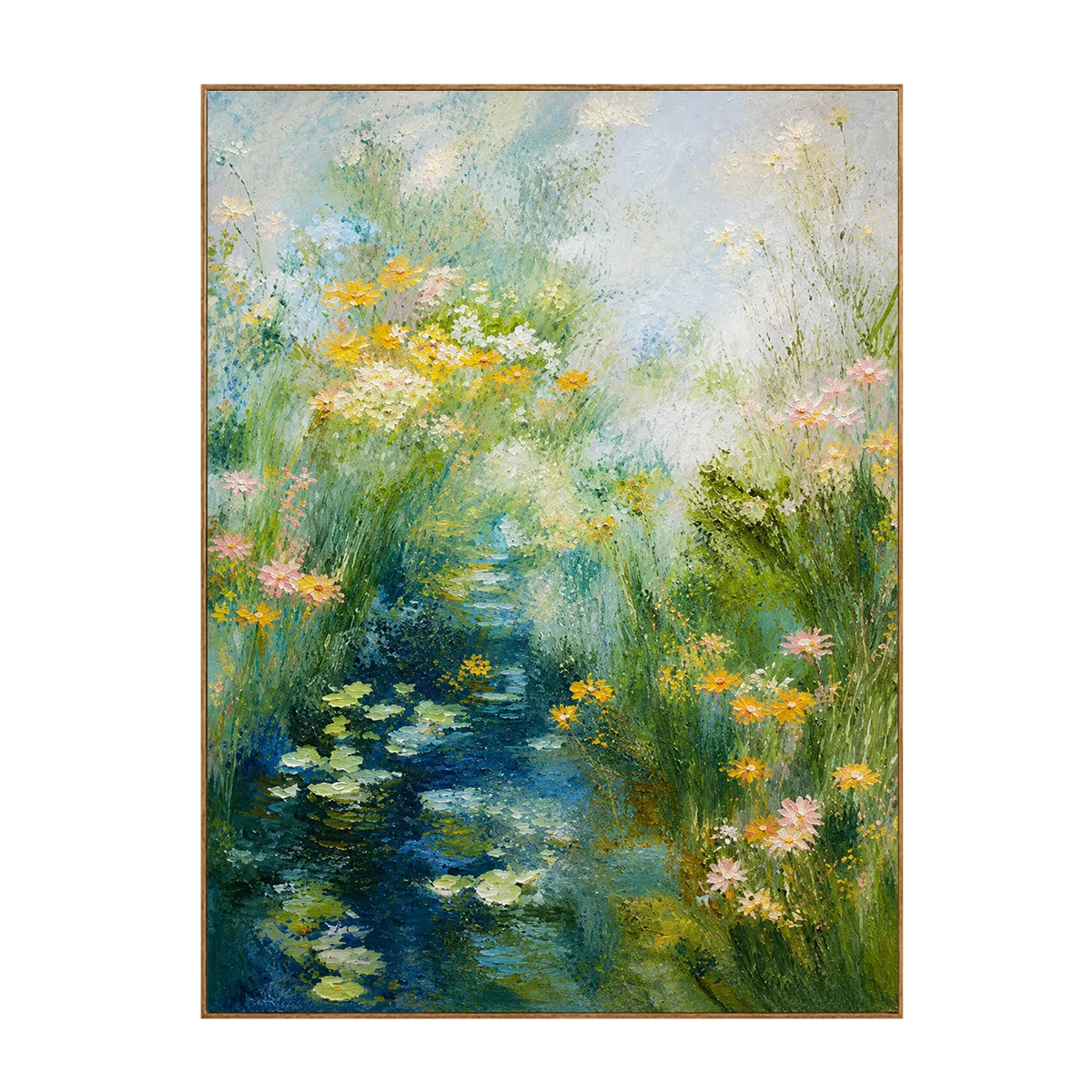 Wildflower Pond Floral Wall Art | Olyrel