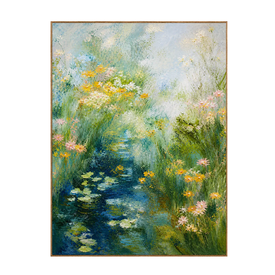 Wildflower Pond Floral Wall Art | Olyrel
